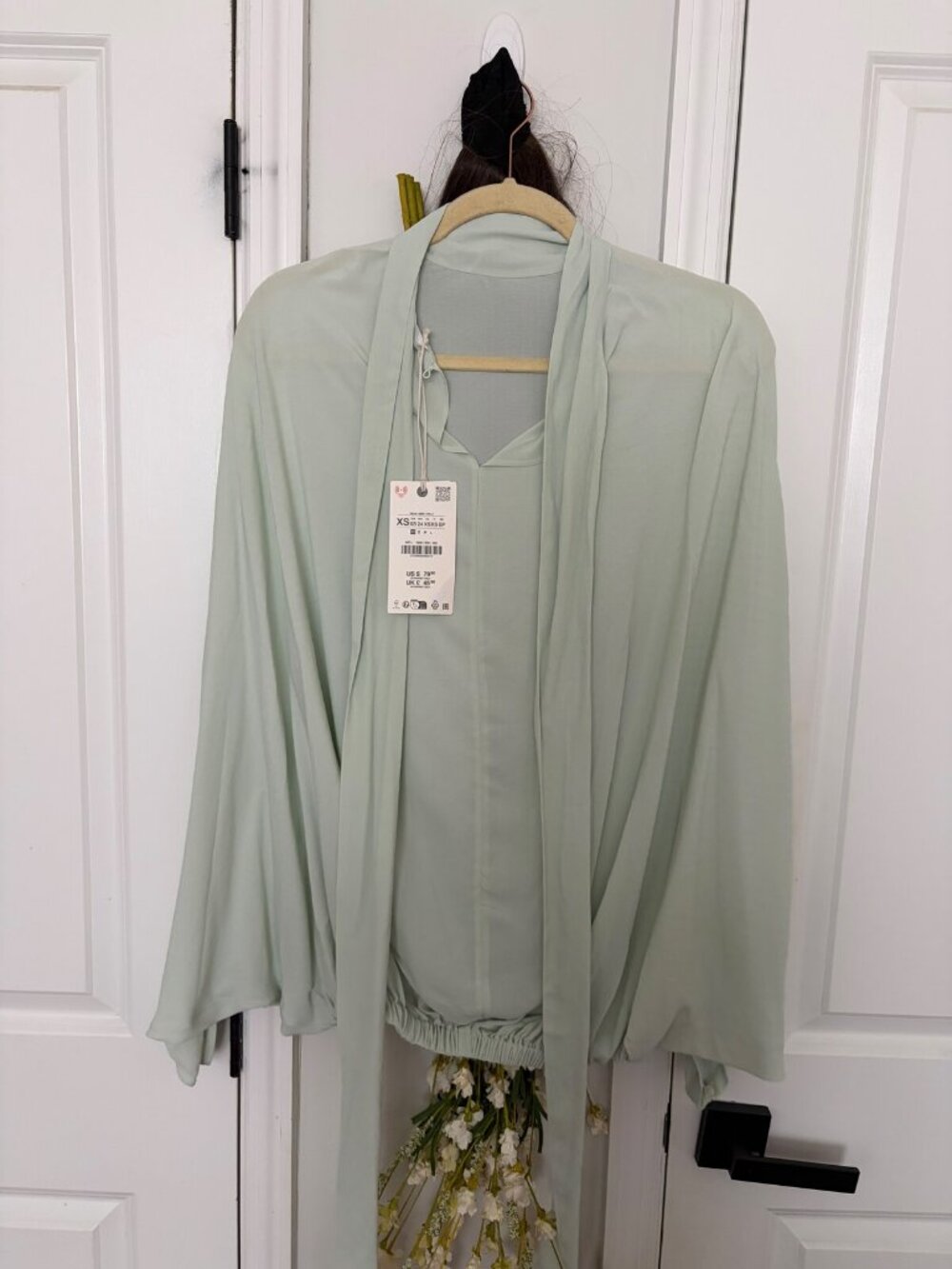 Zara Tied ZW Collection Shirt NWT XS